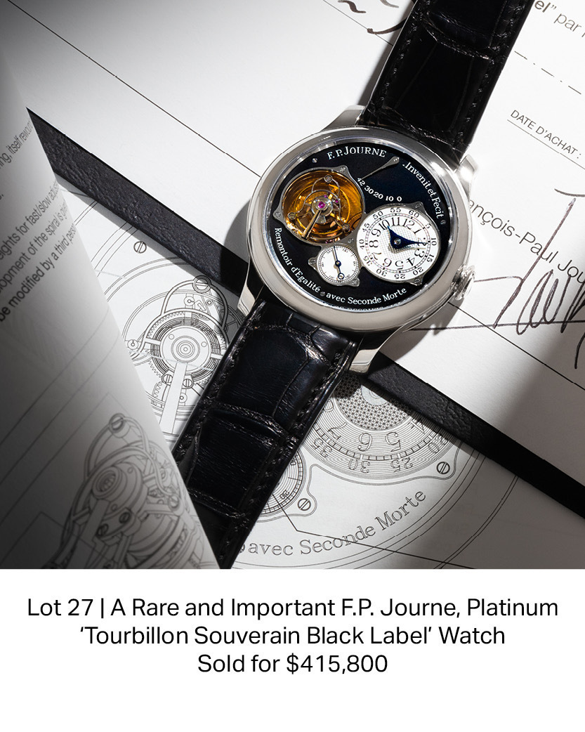 F.P. Journe, Platinum 'Tourbillon Souverain Black Label' that