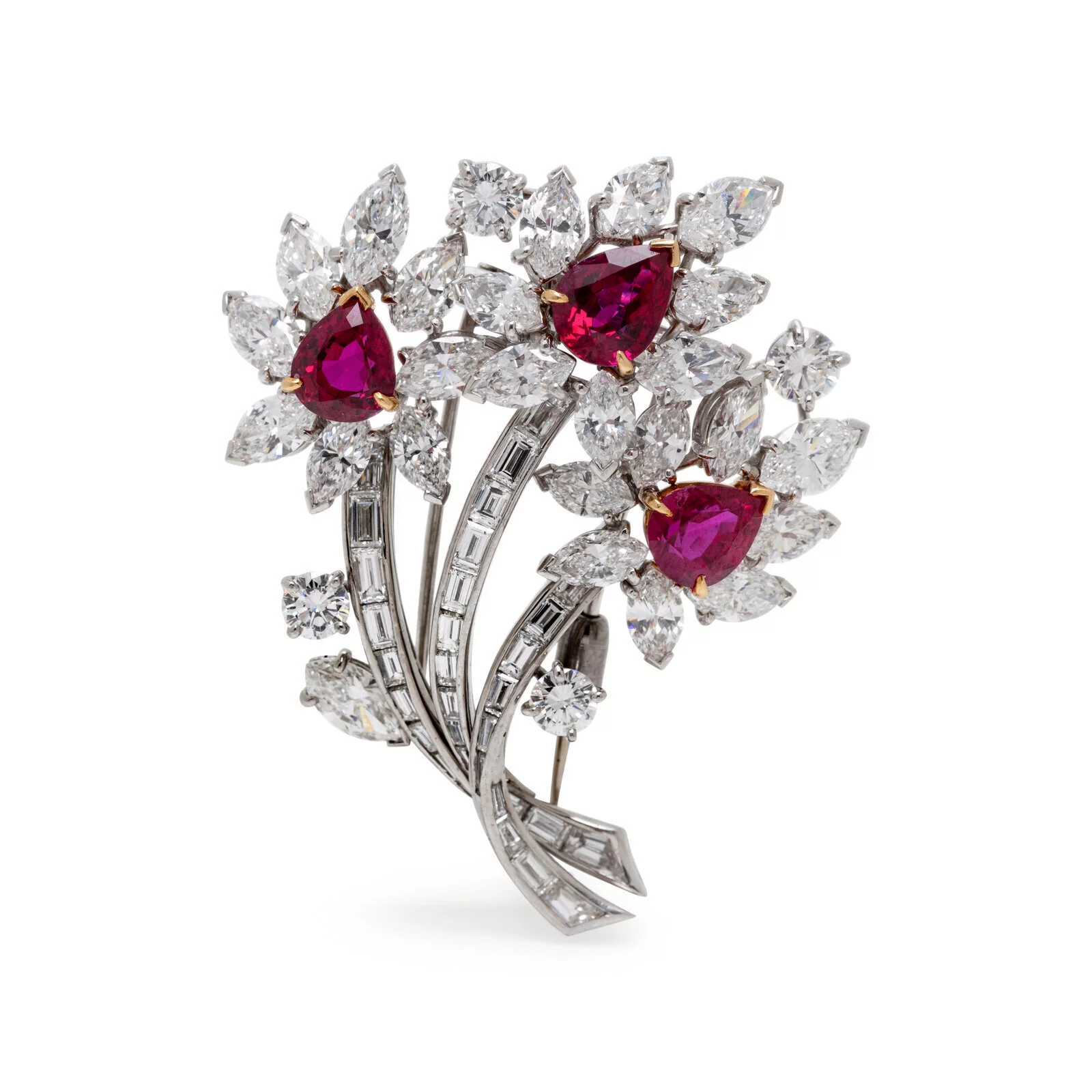 TO BE OFFERED SEPTEMBER 16, CHICAGO  An Important Van Cleef & Arpels, Burmese Ruby and Diamond Brooch  $50,000 – 70,000