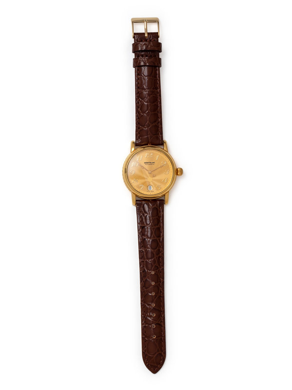 MONTBLANC, REF. 7011 18K YELLOW GOLD 'MEISTERSTUCK' WRISTWATCH Lot 387