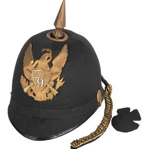 美品 90s BROOKLYN HEAD HUNTERS MILITARY XL INDIAN WARS]. U.S. Army Model 1881 spiked pith helmet