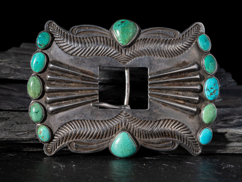 Auction Vintage Native American Belt Buckles Navajo Ingot Silver