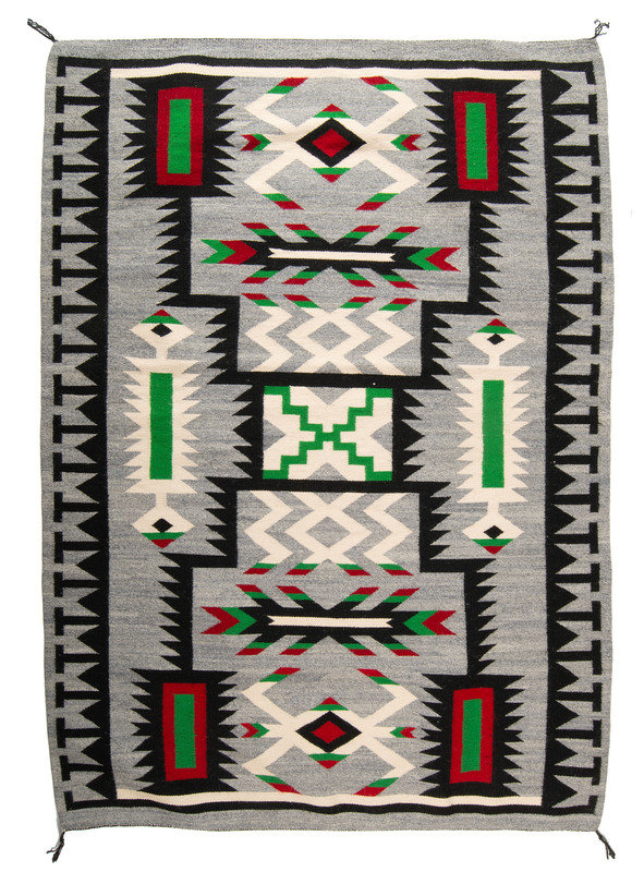 Storm Mountain Rug Pattern Navajo Storm Pattern Weaving / Rug Lot 399