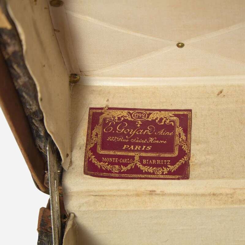An E. Goyard Ainé Steam Trunk E. Goyard Ainé c. 1920's Lot 299