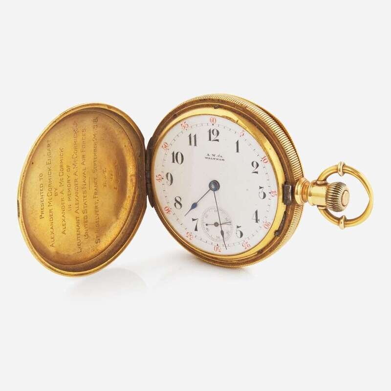 An 18K Yellow Gold A.W. Co. Waltham Pocket Watch c.1880 Lot 176