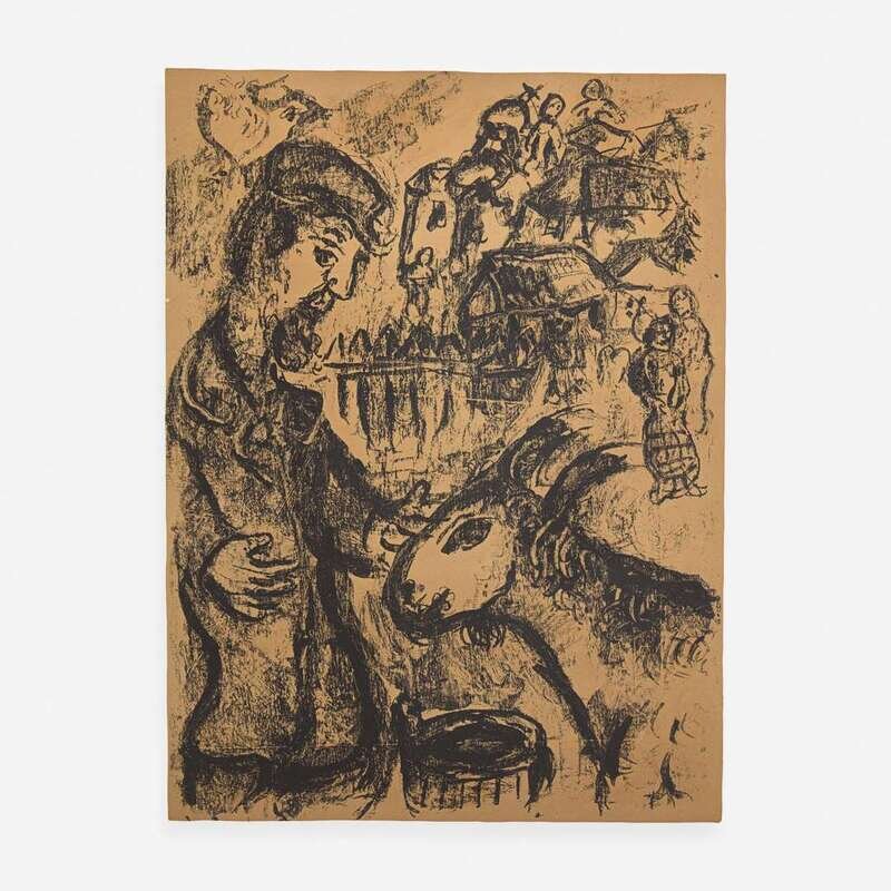 Marc Chagall (French/Russian, 1887-1985) Paysan à la Chèvre Lot 94