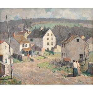 Robert Spencer  (American, 1879-1931) The Little Village