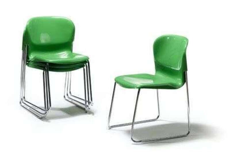 GERD LANGE (GERMAN B. 1931) SM 400 Four Swing Stacking Chairs Lot 115