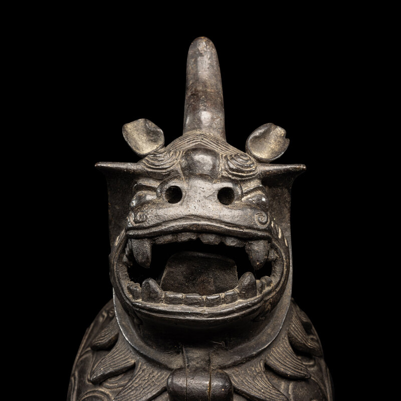 三足鼎 双耳九龍熏香炉 彫刻 置物 開運 金運 風水 工芸品 美術品 銅製龍香炉 大 取っ手付き【送料無料】（沖縄700円）｜ ドラゴン