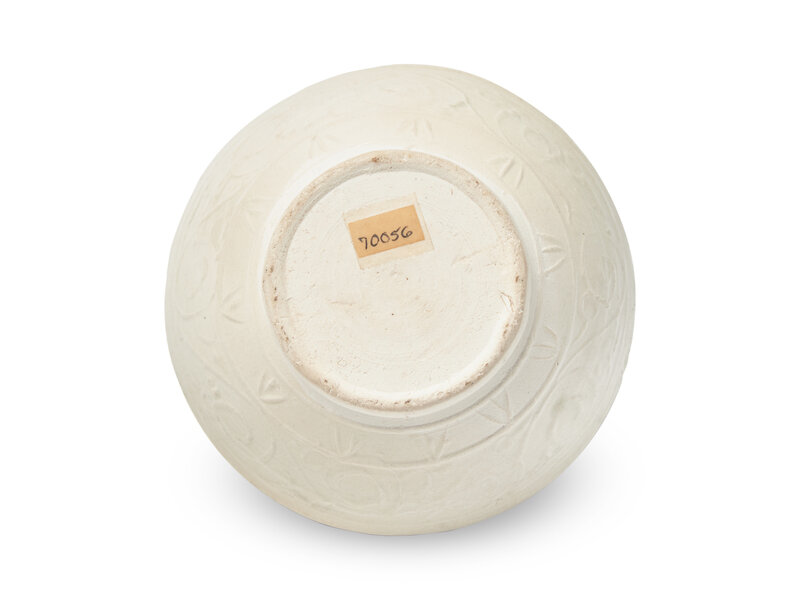 A Chinese White Glazed Molded Whiteware Jar Lot 23