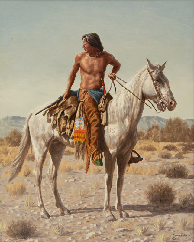 Vintage 1974 Native american man on a horse signed by artist hotsell 14