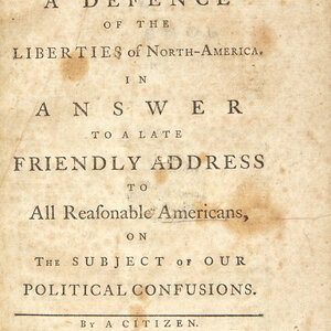 [American Revolution] (Livingston, Philip). The Other Side of the Question: Or, A Defence of the Liberties of North-America. In Answer to a Late Friendly Address to All Reasonable Americans, on the Subject of our Political Confusions. By a Citizen