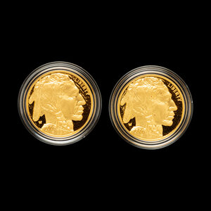 Two 2006-W American Buffalo $50 1 oz. Gold Proof Coins