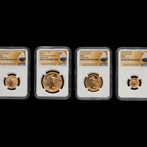 A 2016 Gold Eagle: Early Releases Four Gold Coin Set (NGC MS70)