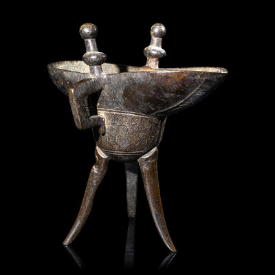 ☆年度末特価☆　十手【銅製】〜アンティーク〜 A bronze oil lamp, Tang dynasty | 唐 銅天王花式五足燈