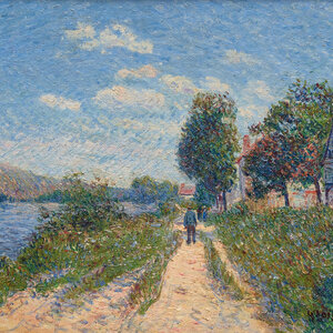 Bords de Rivière (Possibly Tournedos-sur-Seine), circa 1899