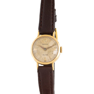 ROLEX, REF. 9488 18K YELLOW GOLD VINTAGE 'PRECISION' WATCH Lot 40