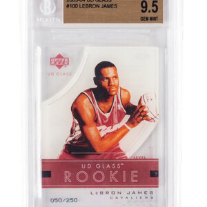 A Complete Set of 2003-04 Upper Deck BGS Graded Plexiglass Parallel Basketball Cards (60/60) With Glass Rookies (38/40) Including LeBron James Numbered Rookie Card
