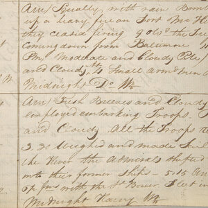  Logbook of the HMS Trave, first-hand account of shelling of Fort McHenry