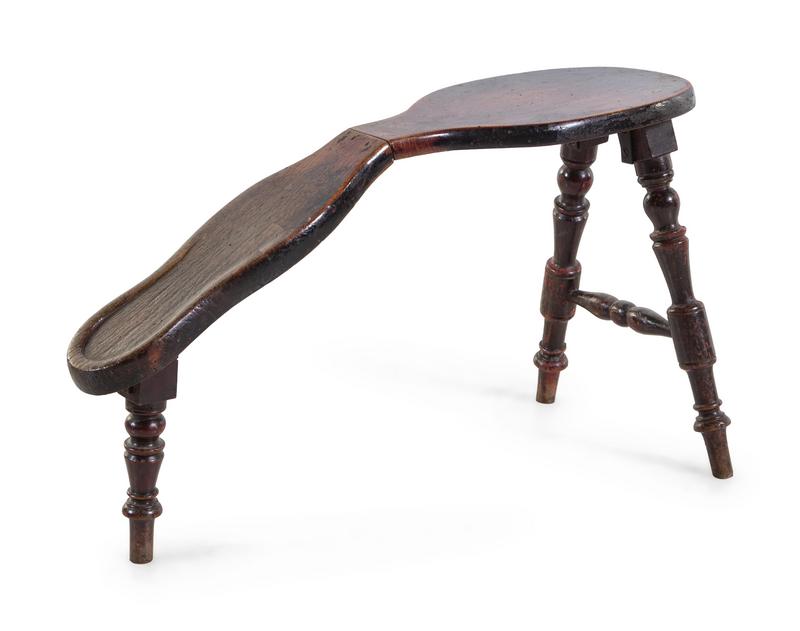 An American Painted Oak Shoe-Shine Stool Lot 243